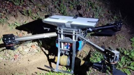 Показаны кадры сбитого ВС РФ украинского коптера с гранатами, который наводился с помощью Starlink