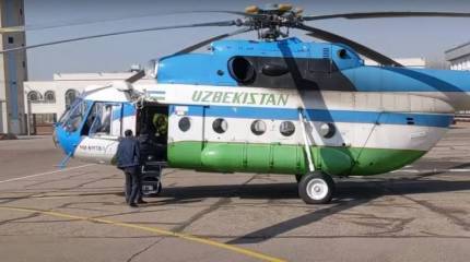 В Узбекистане разбился военный вертолет Минобороны страны
