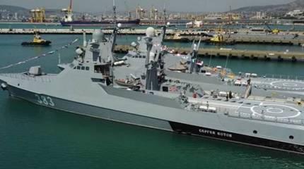 Минобороны РФ: Корабль «Сергей Котов» уничтожил атаковавшие его украинские морские дроны