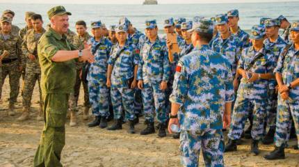 Российские морские пехотинцы победили в конкурсе «Каспийское дерби»