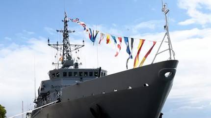 Северный флот пополнился новым тральщиком: на корабле противоминной обороны «Афанасий Иванников» поднят Андреевский флаг