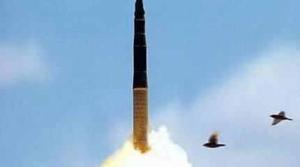 Кадры пуска межконтинентальной баллистической ракеты «Тополь-М»