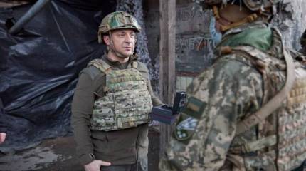 В ходе учений ВСУ БМП-1 протаранила танк Т-64БМ на глазах у Зеленского