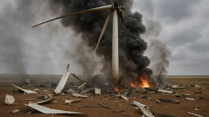 Второй удар по ветрогенераторам за сутки: уничтожен ветряк под Краматорском