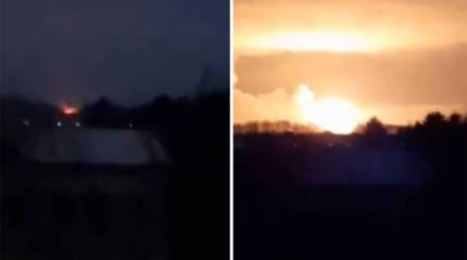 В сети появились кадры с мощным взрывом на объекте противника в Черкасской области