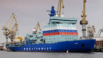 Второй серийный атомный ледокол «Урал» проекта 22220 выходит на ходовые испытания
