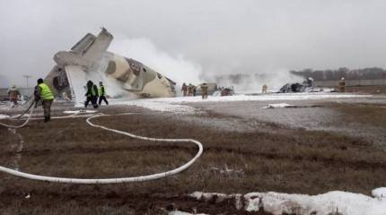 В Казахстане при посадке потерпел катастрофу Ан-26