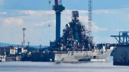 Прошедший ремонт и модернизацию ТАРКР «Адмирал Нахимов» проходит испытания перед возвращением в боевой состав флота