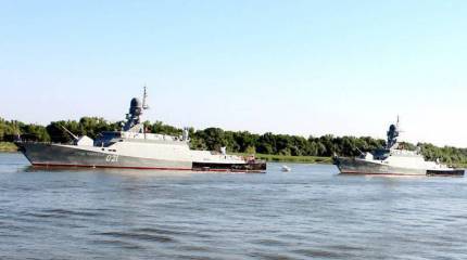 В состав Каспийской военной флотилии вошли малые ракетные корабли «Углич» и «Град Свияжск»