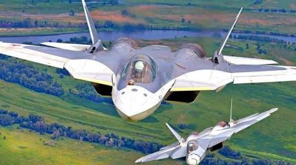 Эксклюзивные кадры первого полета Су-57 с новыми двигателями
