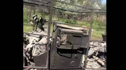 Зато «мангал» остался: в сеть попали кадры уничтоженной в зоне СВО американской бронемашины HMMWV