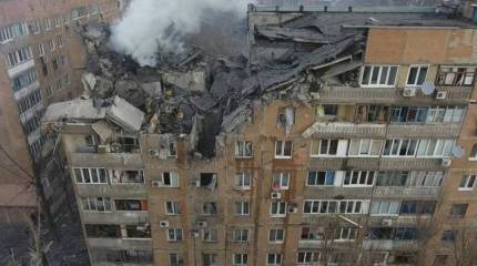 Украинский боеприпас привёл к разрушениям многоэтажного дома в Донецке