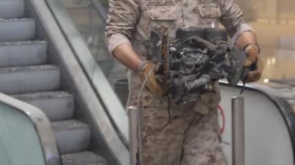 После атаки Ирана на аэропорт Кувейта замечен военный с двигателем от Shahed-136