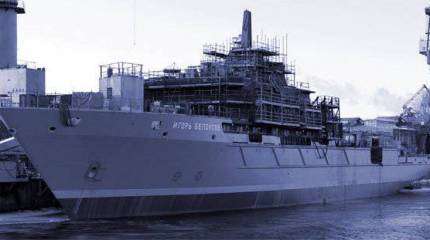 На первый этап государственных испытаний вышло новейшее спасательное судно для ВМФ РФ "Игорь Белоусов"