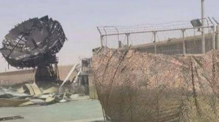 Появился снимок уничтоженной иранским ударом антенны терминала спутниковой связи на авиабазе США в Катаре