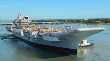 В Индии проведён «окончательный спуск на воду» авианосца Vikrant