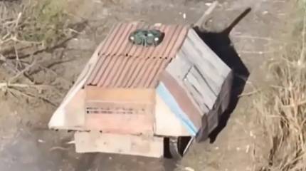 Опубликованы кадры боевого применения ВС РФ «танков-черепах» под Часовым Яром