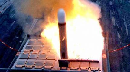 Эффектное видео полета группы из семи "Томагавков"