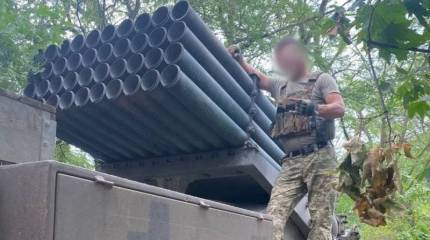 На Украине замечены новые 122-мм РСЗО BM-21MT производства чешской компании Excalibur Army