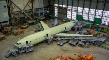 Первый лётный образец Ил-96-400М передан в цех окончательной сборки
