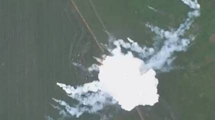 Появились кадры с детонацией ЗРК С-300 ВСУ в результате поражения российским дроном «Ланцет»