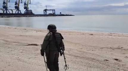Российские сапёры приступили к разминированию побережья Азовского моря в районе Мариуполя