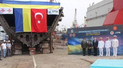 В Турции прошла церемония официальной закладки второго корвета типа Ada для ВМС Украины