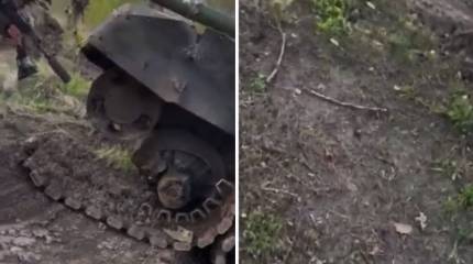 Подорвавшийся на мине танк Т-72Б3 выступил в роли «наживки» - украинский отряд попал в засаду на Донбассе