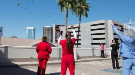 В США показали полёт «клином» истребителей F-35 и F-16