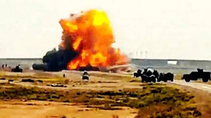 "Полицейскую" погоню смертника за иракской бронемашиной сняли с беспилотника