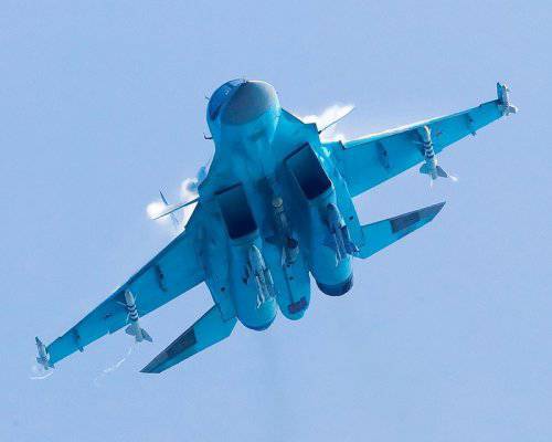 For the first time an ultra-long flight is carried out by Su-34 bombers.