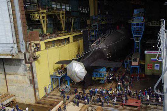Атомный подводный крейсер нового поколения «Северодвинск» спущен на воду