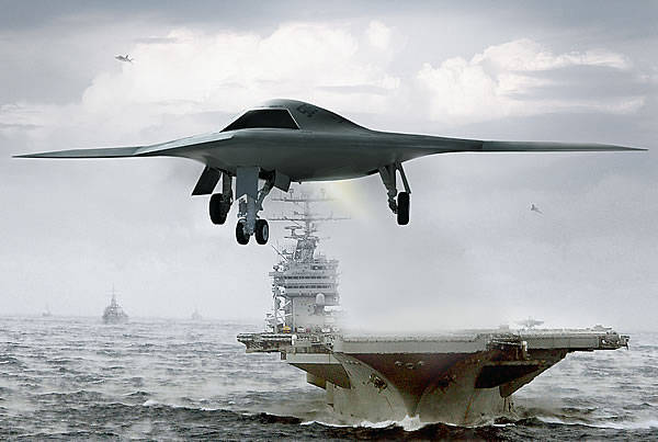 Новый беспилотный аппарат X-47B для палубной авиации ВМС США