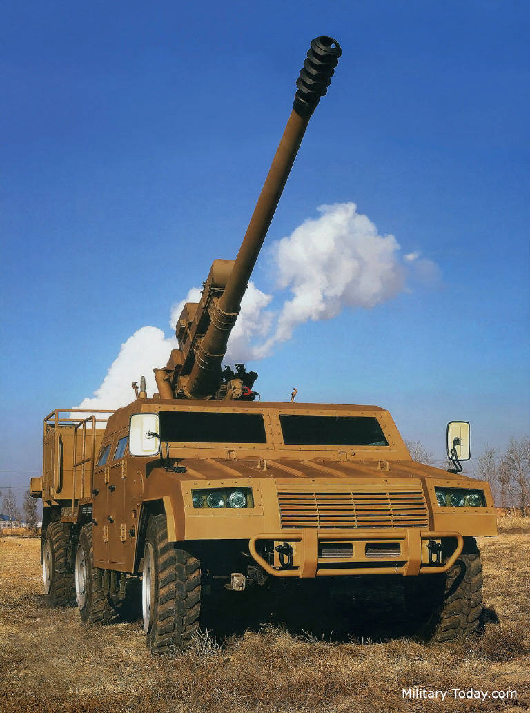 Chinese self-propelled artillery installation on the basis of an SUV