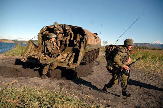 Marines of the Pacific Fleet in Kamchatka conquered a foothold on the coast from the enemy