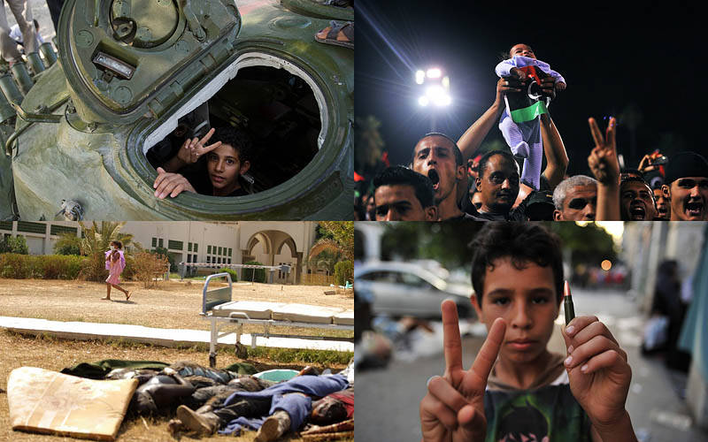 Los niños de la revolución libia.