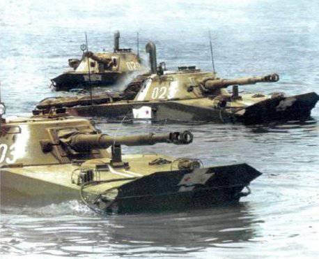 PT-76 및 BTR-50 : 웅장하고 불필요한 "수레"
