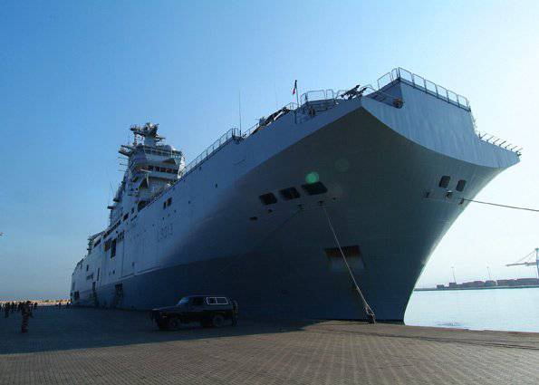 In France, begins construction of the first "Mistral" for Russia