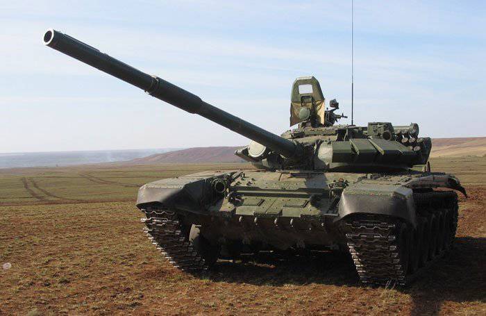 Uso de combate del tanque T-72.
