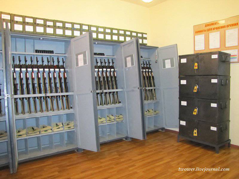 оборудование комнат для хранения оружия