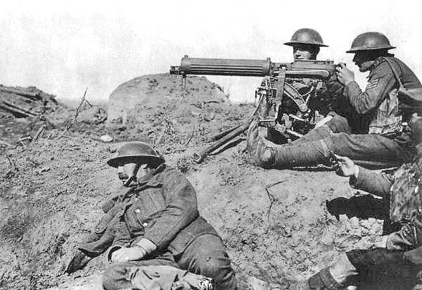 The development of machine guns in 1914-1918's