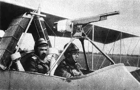 Пулеметы в авиации, бронесилах и на флоте, Первая мировая