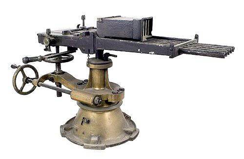 Machine gun "Nordenfelt": modularity from the XIX century