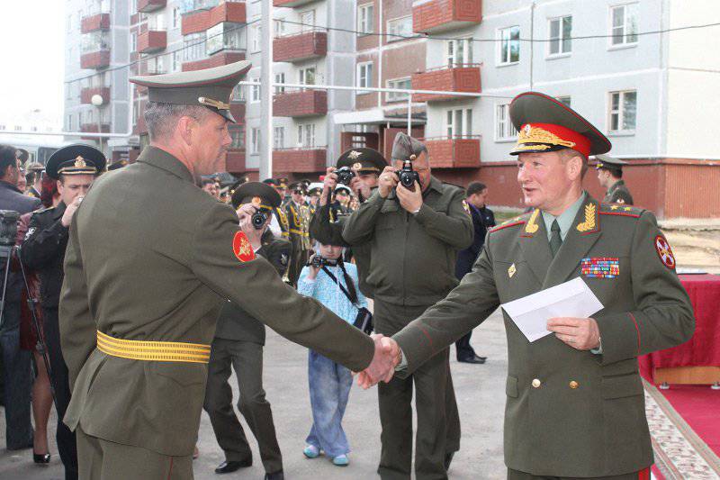 Soldados receberam apartamentos em Ozersk