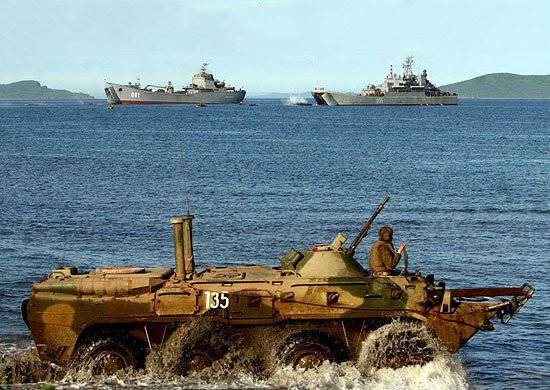 A csendes-óceáni flotta tengerészgyalogsága kb. Szahalin