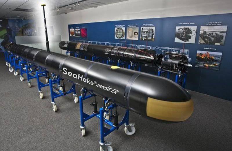 Registro de alcance subaquático alemão - torpedo "SeaHake mod 4 ER"