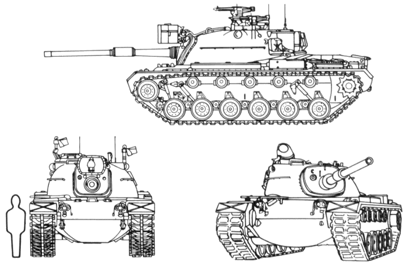미국의 중간 탱크 M48 "패튼 III"