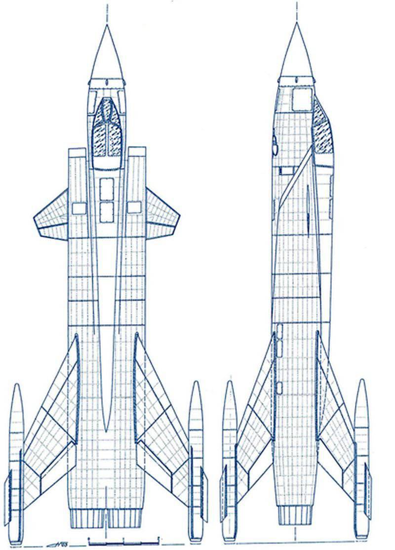 Flurry-1A - a project of the Soviet fighter GDP "from the tail"
