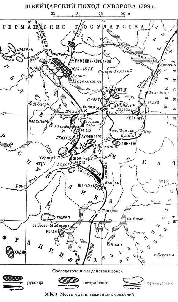Oorlog in Italië en de Zwitserse campagne van Suvorov. Deel 2