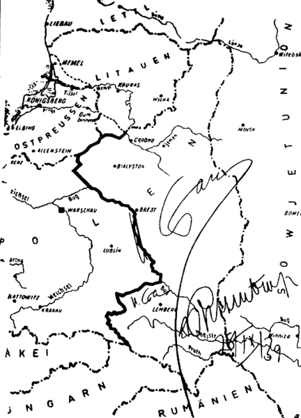 Setembro 28 1939 da URSS e Alemanha assinaram um acordo "Sobre amizade e a fronteira"